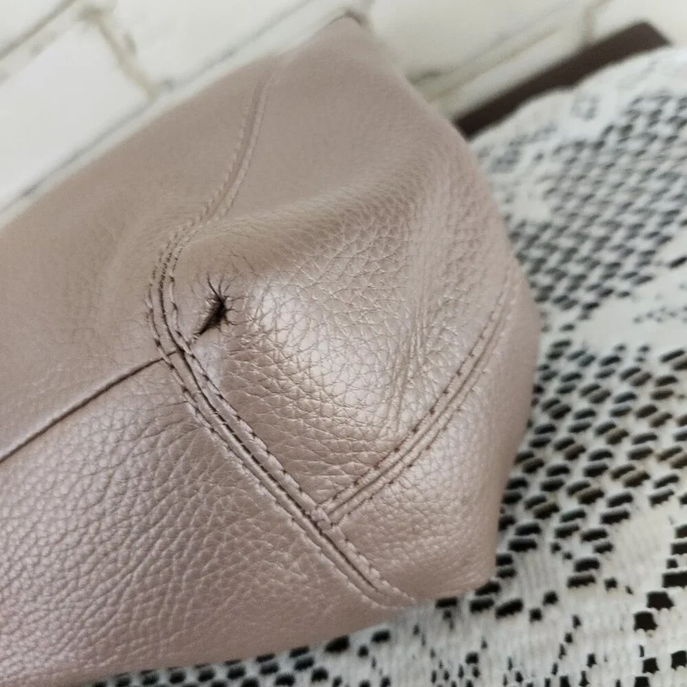 Like New Coach Lexy Gold Leather Shoulder Bag Handbag Purse